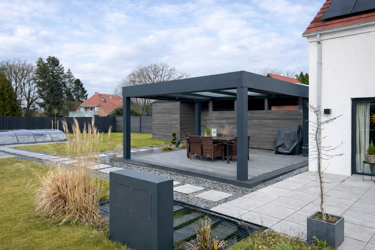 Terrassenueberdachung freistehend wpc terrasse …